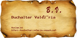 Buchalter Valéria névjegykártya